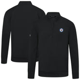 NHL Winnipeg Jets Levelwear Upright Tri-Blend Quarter-Zip Pullover - Black