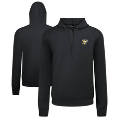NHL Pittsburgh Penguins Levelwear Technic Quarter-Zip Pullover Hoodie - Black
