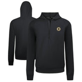 NHL Boston Bruins Levelwear Technic Quarter-Zip Pullover Hoodie - Black