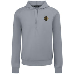 NHL Boston Bruins Levelwear Technic Quarter-Zip Pullover Hoodie - Gray