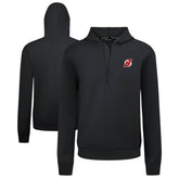 NHL New Jersey Devils Levelwear Technic Quarter-Zip Pullover Hoodie - Black