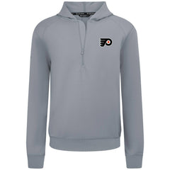 NHL Philadelphia Flyers Levelwear Technic Quarter-Zip Pullover Hoodie - Gray