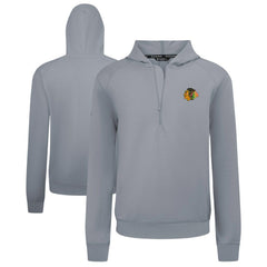 NHL Chicago Blackhawks Levelwear Technic Quarter-Zip Pullover Hoodie - Gray