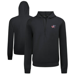 NHL Columbus Blue Jackets Levelwear Technic Quarter-Zip Pullover Hoodie - Black