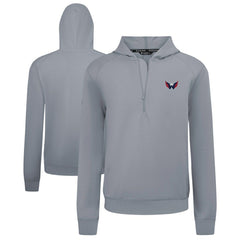 NHL Washington Capitals Levelwear Technic Quarter-Zip Pullover Hoodie - Gray