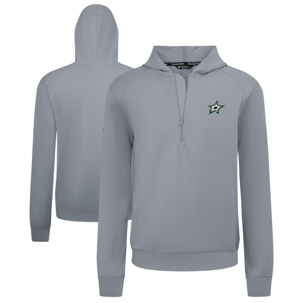 NHL Dallas Stars Levelwear Technic Quarter-Zip Pullover Hoodie - Gray