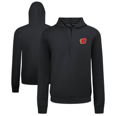 NHL Calgary Flames Levelwear Technic Quarter-Zip Pullover Hoodie - Black
