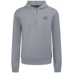 NHL Montreal Canadiens Levelwear Technic Quarter-Zip Pullover Hoodie - Gray