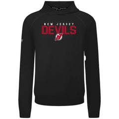 NHL New Jersey Devils Levelwear Mandate Carve Tri-Blend Pullover Hoodie - Black