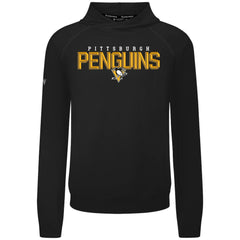 NHL Pittsburgh Penguins Levelwear Mandate Carve Tri-Blend Pullover Hoodie - Black