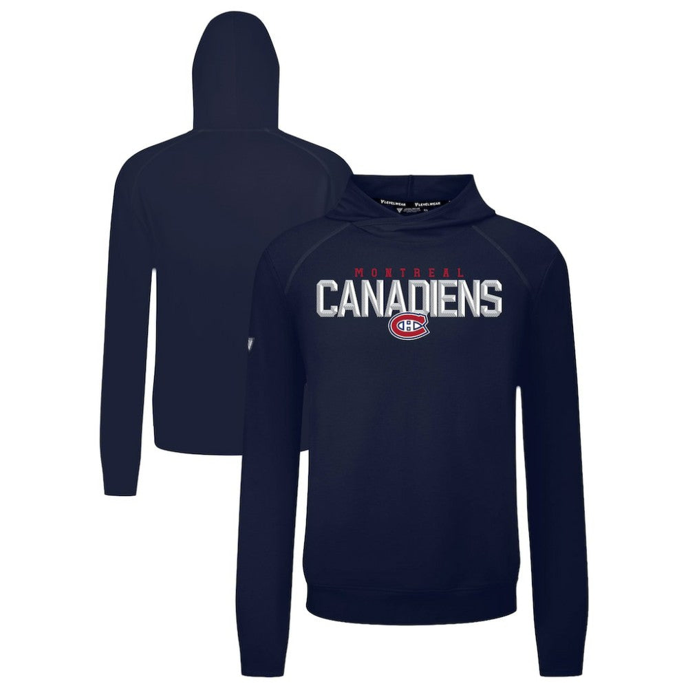 NHL Montreal Canadiens Levelwear Mandate Carve Tri-Blend Pullover Hoodie - Navy
