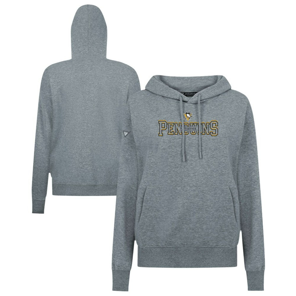 NHL Pittsburgh Penguins Levelwear Women's Adorn Journey Pullover Hoodie - Gray