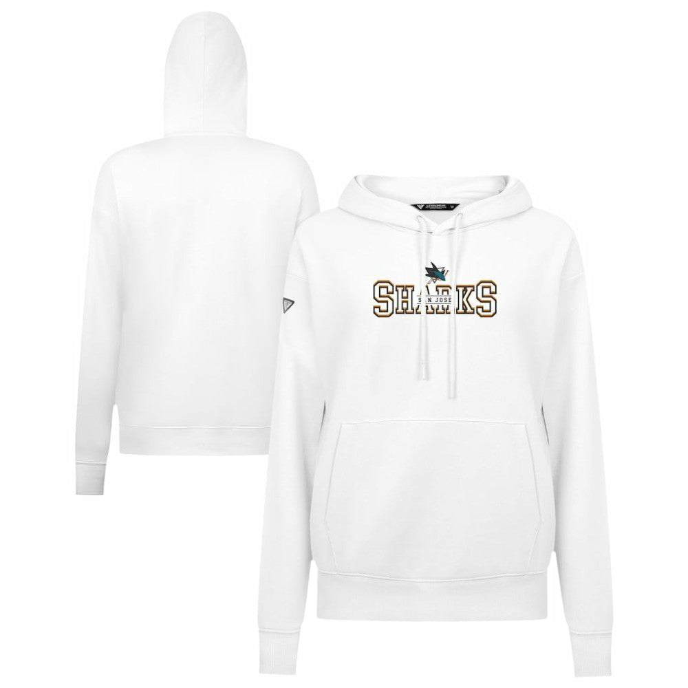 NHL San Jose Sharks Levelwear Women's Adorn Journey Pullover Hoodie - White