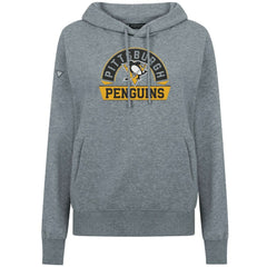 NHL Pittsburgh Penguins Levelwear Women's Adorn Banner Arch Pullover Hoodie - Gray