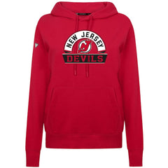 NHL New Jersey Devils Levelwear Women's Adorn Banner Arch Pullover Hoodie - Red