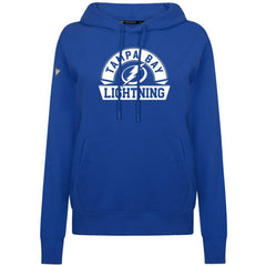 NHL Tampa Bay Lightning Levelwear Women's Adorn Banner Arch Pullover Hoodie - Royal