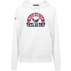 NHL Washington Capitals Levelwear Women's Adorn Banner Arch Pullover Hoodie - White