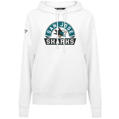 NHL San Jose Sharks Levelwear Women's Adorn Banner Arch Pullover Hoodie - White