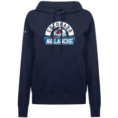 NHL Colorado Avalanche Levelwear Women's Adorn Banner Arch Pullover Hoodie - Navy