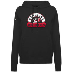 NHL Carolina Hurricanes Levelwear Women's Adorn Banner Arch Pullover Hoodie - Black