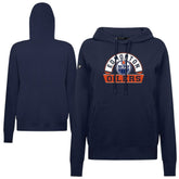 NHL Edmonton Oilers Levelwear Women's Adorn Banner Arch Pullover Hoodie - Navy