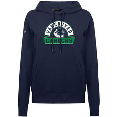 NHL Vancouver Canucks Levelwear Women's Adorn Banner Arch Pullover Hoodie - Navy