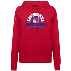 NHL New York Rangers Levelwear Women's Adorn Banner Arch Pullover Hoodie - Red