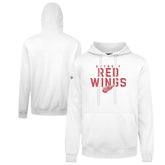 NHL Detroit Red Wings Levelwear Podium Carve Pullover Hoodie - White