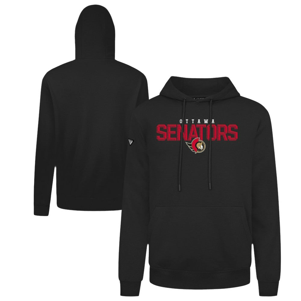 NHL Ottawa Senators Levelwear Podium Carve Pullover Hoodie - Black