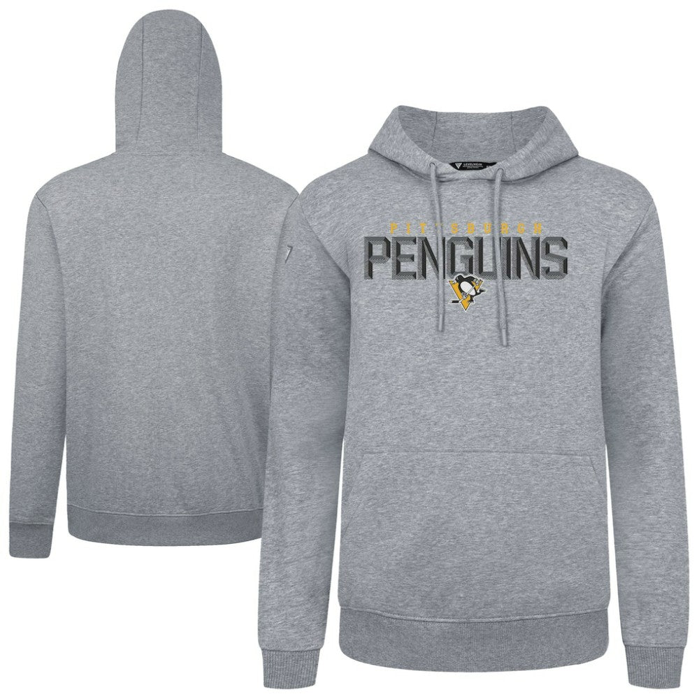 NHL Pittsburgh Penguins Levelwear Podium Carve Pullover Hoodie - Gray