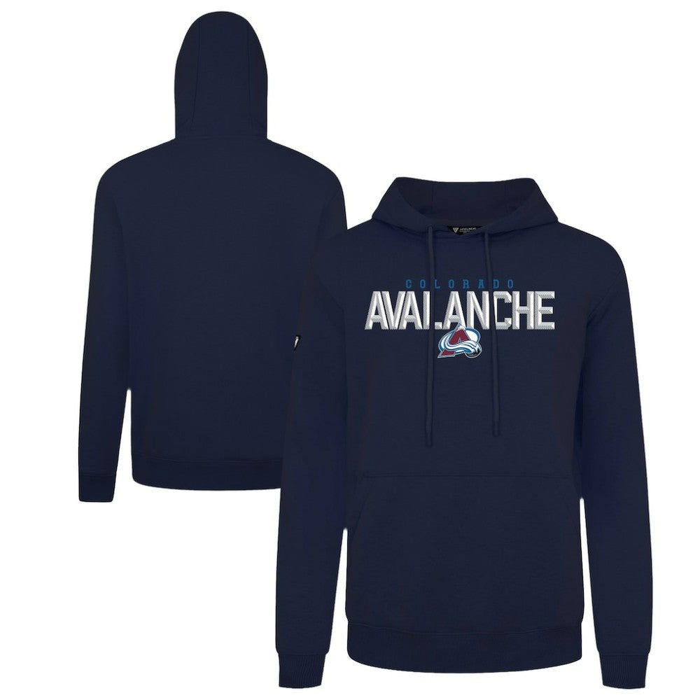 NHL Colorado Avalanche Levelwear Podium Carve Pullover Hoodie - Navy