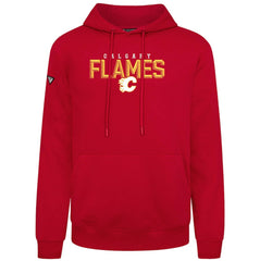 NHL Calgary Flames Levelwear Podium Carve Pullover Hoodie - Red