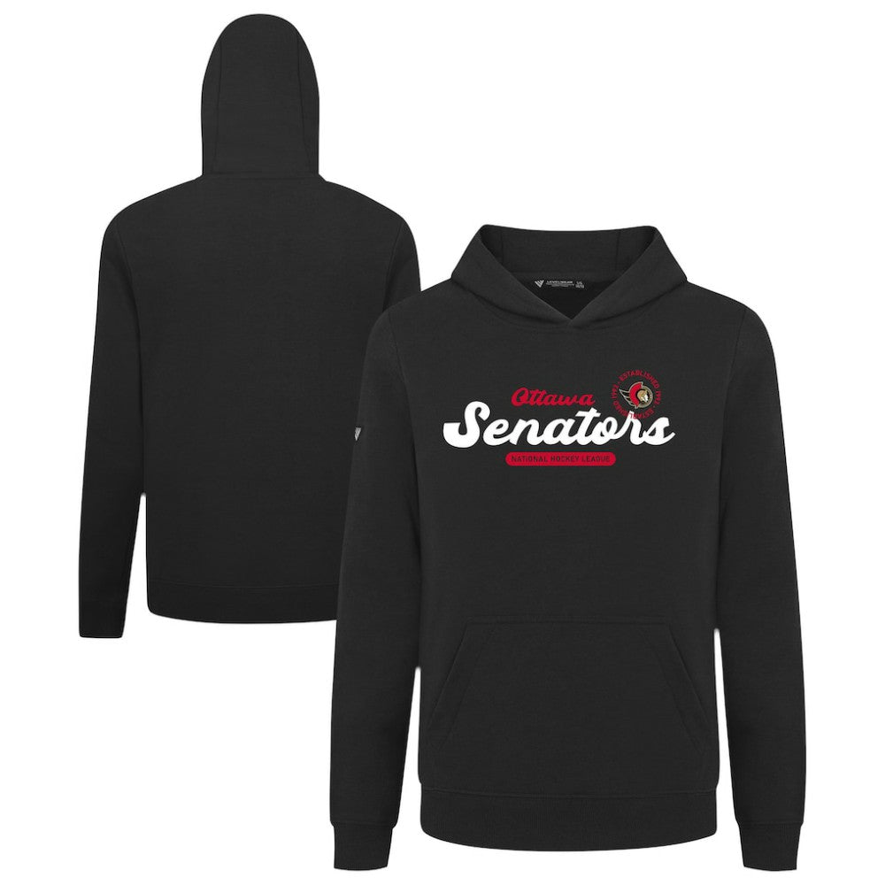 NHL Ottawa Senators Levelwear Youth Podium Monument Pullover Hoodie - Black