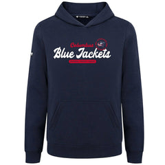NHL Columbus Blue Jackets Levelwear Youth Podium Monument Pullover Hoodie - Navy