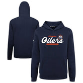 NHL Edmonton Oilers Levelwear Youth Podium Monument Pullover Hoodie - Navy