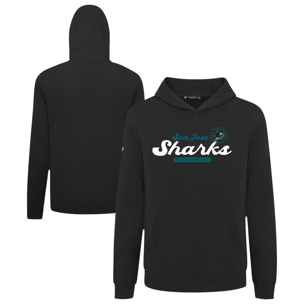 NHL San Jose Sharks Levelwear Youth Podium Monument Pullover Hoodie - Black