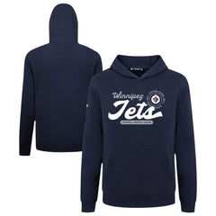 NHL Winnipeg Jets Levelwear Youth Podium Monument Pullover Hoodie - Navy