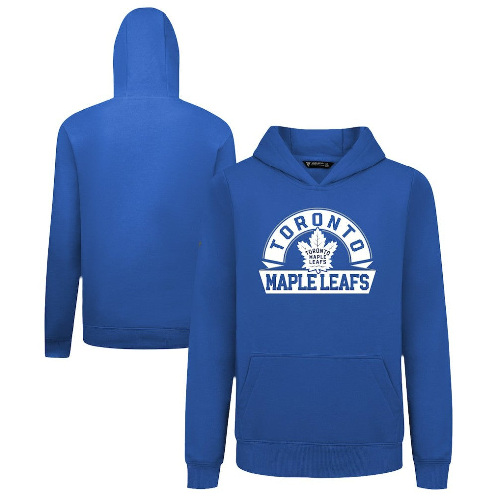 NHL Toronto Maple Leafs Levelwear Youth Podium Banner Arch Pullover Hoodie - Royal