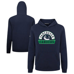 NHL Vancouver Canucks Levelwear Youth Podium Banner Arch Pullover Hoodie - Navy