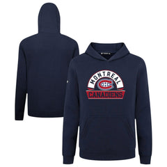 NHL Montreal Canadiens Levelwear Youth Podium Banner Arch Pullover Hoodie - Navy