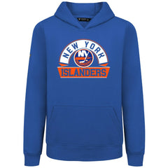 NHL New York Islanders Levelwear Youth Podium Banner Arch Pullover Hoodie - Royal