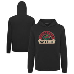 NHL Minnesota Wild Levelwear Youth Podium Banner Arch Pullover Hoodie - Black