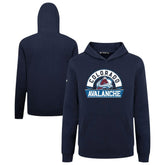NHL Colorado Avalanche Levelwear Youth Podium Banner Arch Pullover Hoodie - Navy