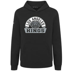 NHL Los Angeles Kings Levelwear Youth Podium Banner Arch Pullover Hoodie - Black