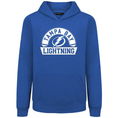 NHL Tampa Bay Lightning Levelwear Youth Podium Banner Arch Pullover Hoodie - Royal