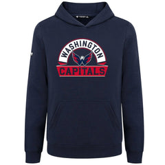 NHL Washington Capitals Levelwear Youth Podium Banner Arch Pullover Hoodie - Navy
