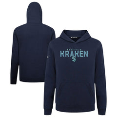 NHL Seattle Kraken Levelwear Youth Podium Carve Pullover Hoodie - Navy