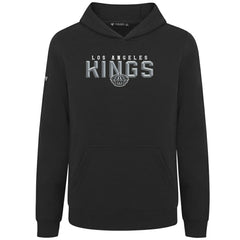 NHL Los Angeles Kings Levelwear Youth Podium Carve Pullover Hoodie - Black