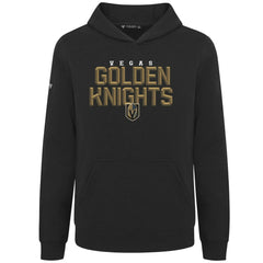 NHL Vegas Golden Knights Levelwear Youth Podium Carve Pullover Hoodie - Black