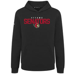 NHL Ottawa Senators Levelwear Youth Podium Carve Pullover Hoodie - Black